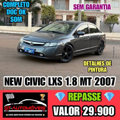 HONDA CIVIC 1.8 LXS 16V FLEX 4P MANUAL HONDA CIVIC 1.8 LXS 16V FLEX 4P MANUAL